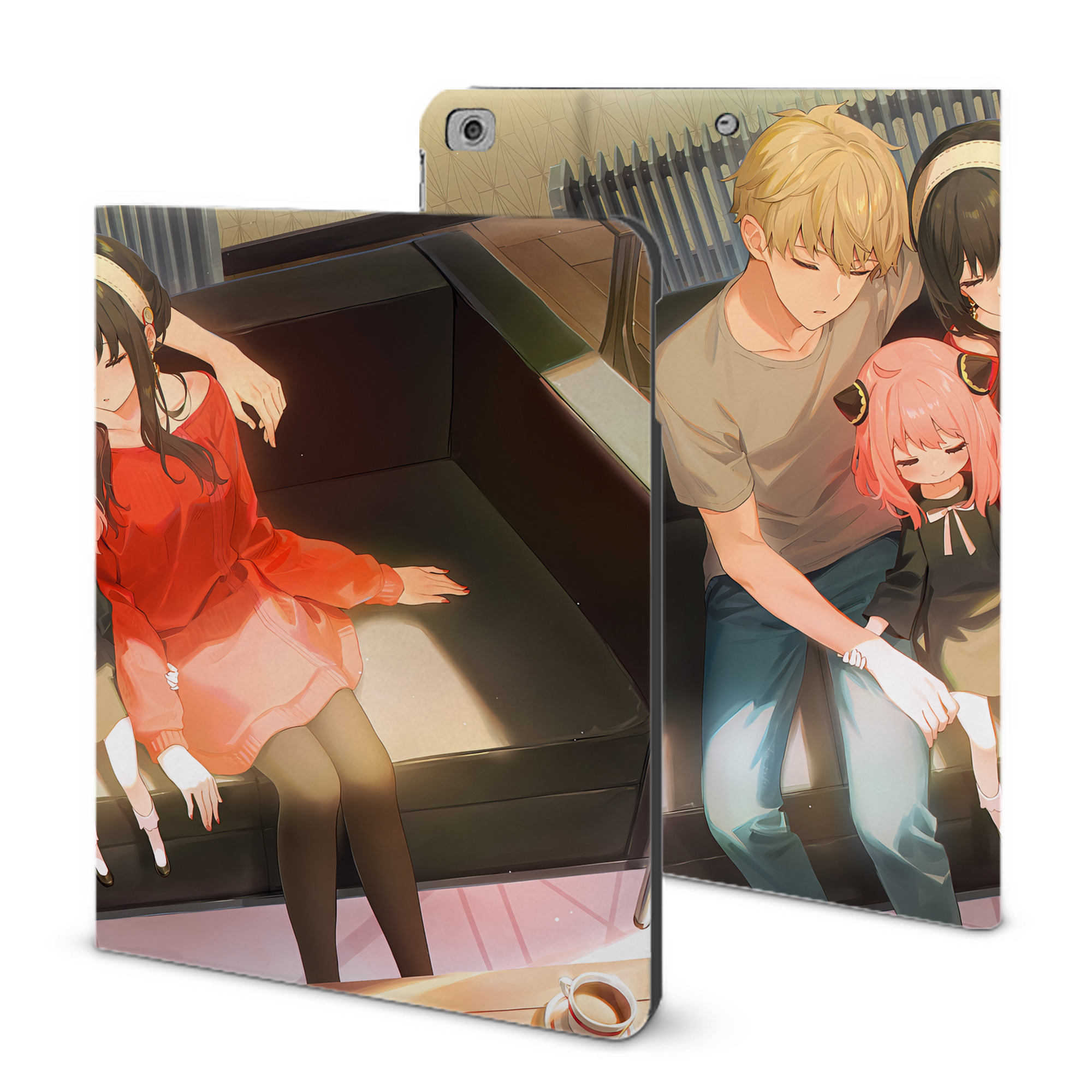 （画像用） SPY×FAMILY间谍家家酒 IPad ケース ブック型 PUレザー TPU 耐衝撃 軽量 薄型 ペン収納なし 全面保護 IPad 各モデル対応